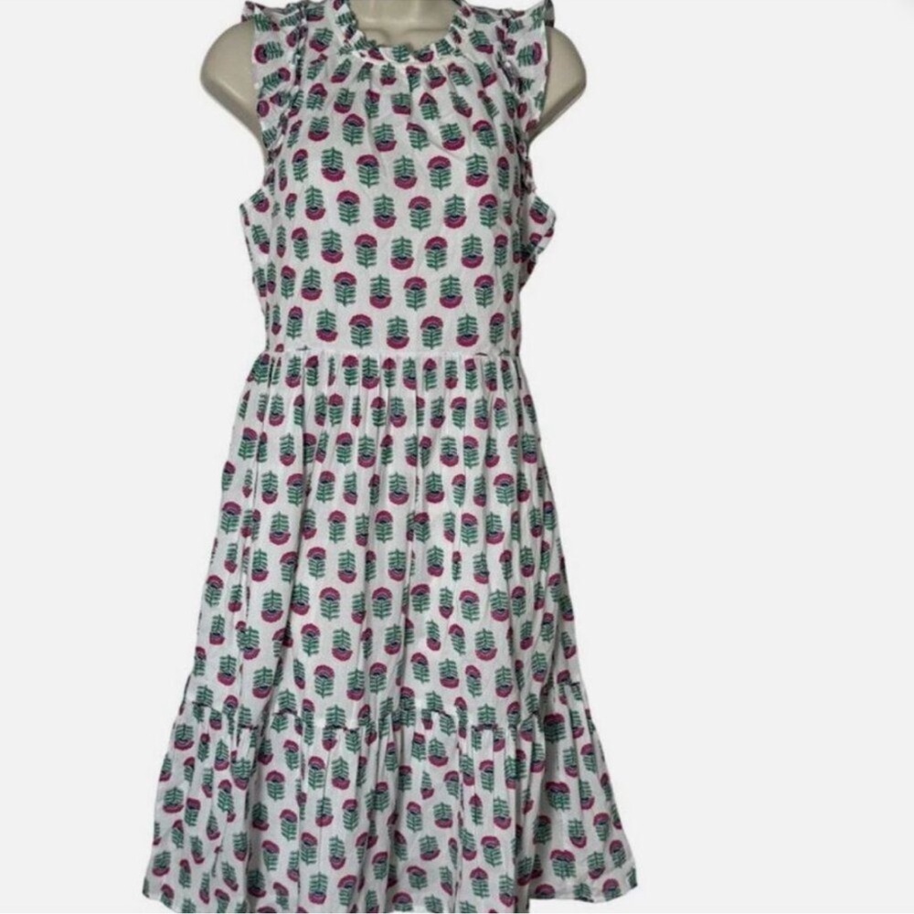 J. Crew White Floral Cotton Dress Size 12 NWT - Picture 6 of 10